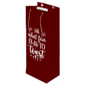 Sac Cadeau Pour Bouteille Oh, quel plaisir c'est de griller (Dos Angle)