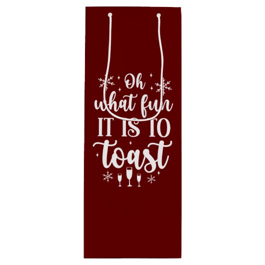 Sac Cadeau Pour Bouteille Oh, quel plaisir c'est de griller (Devant)