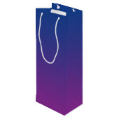 Sac Cadeau Pour Bouteille Ombre bleu-foncé et pourpre (Dos Angle)