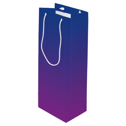 Sac Cadeau Pour Bouteille Ombre bleu-foncé et pourpre (Devant Angle)