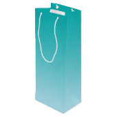 Sac Cadeau Pour Bouteille Ombre turquoise (Dos Angle)