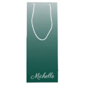 Sac Cadeau Pour Bouteille ombre vert (Dos)