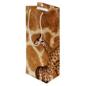 Sac Cadeau Pour Bouteille Options de Girafe 1A (Dos Angle)