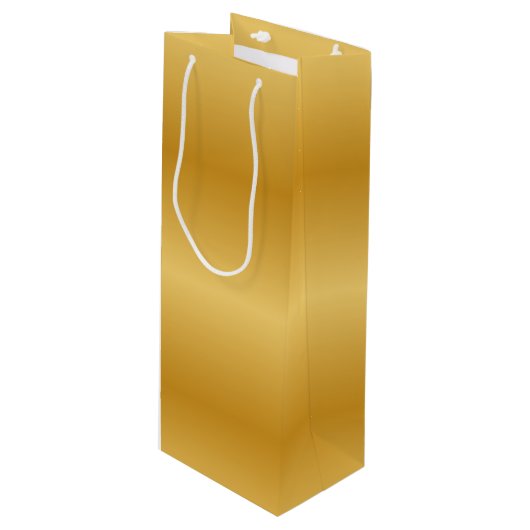 Sac Cadeau Pour Bouteille Or métallique antique (Devant Angle)