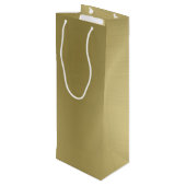 Sac Cadeau Pour Bouteille Or profond brossé (Dos Angle)
