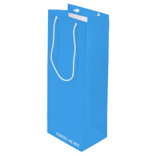 Sac Cadeau Pour Bouteille Oubliez-moi le nom de la couleur bleue