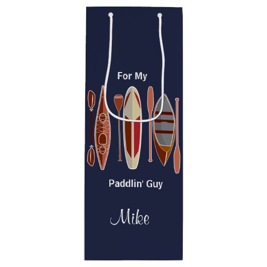 Sac Cadeau Pour Bouteille Paddle Passion (Devant)