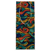 Sac Cadeau Pour Bouteille Paisley haché (Dos)