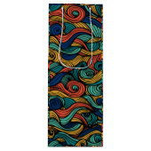 Sac Cadeau Pour Bouteille Paisley haché (Devant)