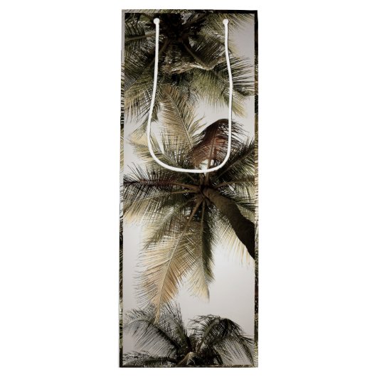 Sac Cadeau Pour Bouteille Palm Trees Wine Bag (Devant)