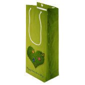 Sac Cadeau Pour Bouteille Papillon en forme de coeur (Devant Angle)