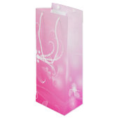 Sac Cadeau Pour Bouteille Papillon magenta (Dos Angle)