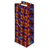 Sac Cadeau Pour Bouteille Papillon rouillé (Dos Angle)