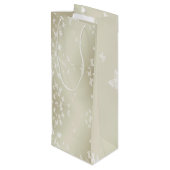 Sac Cadeau Pour Bouteille Papillons blancs (Dos Angle)