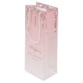 Sac Cadeau Pour Bouteille Parties scintillant 30e anniversaire rose (Devant Angle)