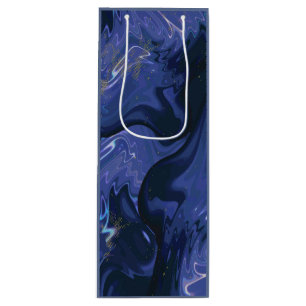 Sac Cadeau Pour Bouteille Parties scintillant bleue Galaxy Swirl Abstrait Mo