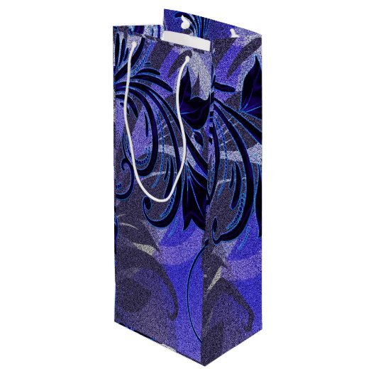 Sac Cadeau Pour Bouteille Passion violette (Dos Angle)