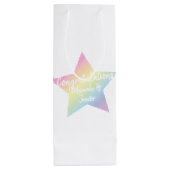 Sac Cadeau Pour Bouteille Pastel Rainbow Star Baby shower (Dos)