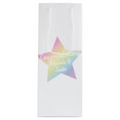 Sac Cadeau Pour Bouteille Pastel Rainbow Star Baby shower (Devant)