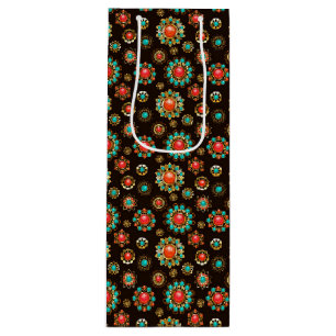 Sac Cadeau Pour Bouteille Pattern de Ethnic Brooches Seamless