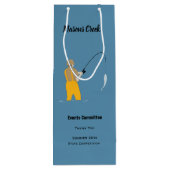 Sac Cadeau Pour Bouteille Pêche (Dos)