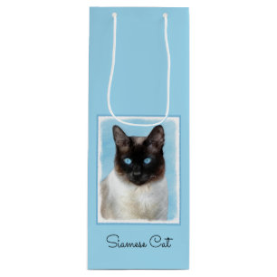 Sac Cadeau Pour Bouteille Peinture de chats de Siamese - Cute Original Cat A