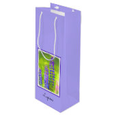 Sac Cadeau Pour Bouteille Peinture Lupine - Art Fleur Original (Devant Angle)