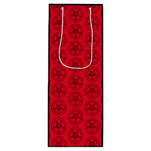 Sac Cadeau Pour Bouteille Pentagramme de Baphomet