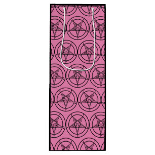 Sac Cadeau Pour Bouteille Pentagramme rose Baphomet