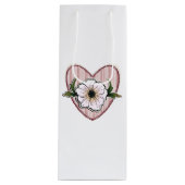 Sac Cadeau Pour Bouteille Peony Heart (Devant)