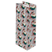 Sac Cadeau Pour Bouteille Père Noël Lit Les Livres Interdits (Devant Angle)