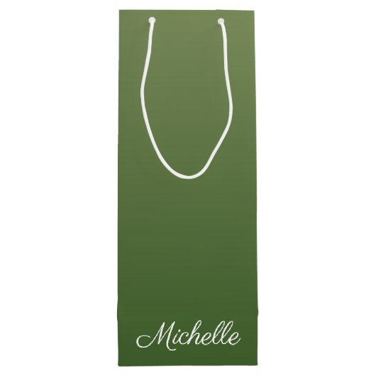 Sac Cadeau Pour Bouteille Personalized green (Dos)