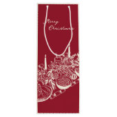 Sac Cadeau Pour Bouteille Personalized Merry Christmas Table Minimal Design (Dos)