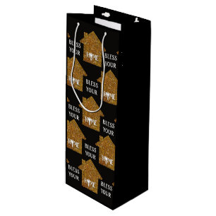 Sac Cadeau Pour Bouteille Personnalisé Bénédictions à votre maison Client ag