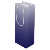 Sac Cadeau Pour Bouteille Personnalized gradient ombre navy blue (Devant Angle)