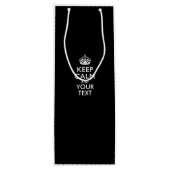 Sac Cadeau Pour Bouteille Personnalized KEEP CALM AND Your Creative Text (Dos)