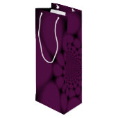 Sac Cadeau Pour Bouteille Pétale de papillon noir pourpre (Dos Angle)