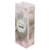 Sac Cadeau Pour Bouteille Photo en fleurs de pomme blanche (Devant Angle)