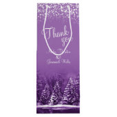 Sac Cadeau Pour Bouteille Pins d'hiver mariages violet art merci (Dos)