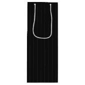 Sac Cadeau Pour Bouteille Pinstripes noires (Devant)