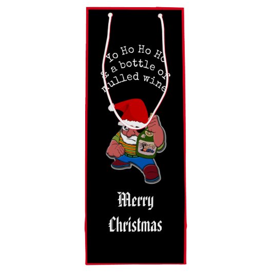 Sac Cadeau Pour Bouteille Pirate Père Noël Funny Vin Multiculé Noël (Dos)
