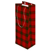 Sac Cadeau Pour Bouteille Plaque rouge vert tartan MacDougall (Dos Angle)