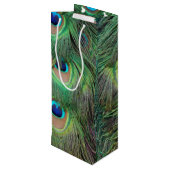 Sac Cadeau Pour Bouteille Plumes de paon 3 (Dos Angle)