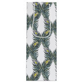 Sac Cadeau Pour Bouteille Plumes Peacock noir, vert et blanc rustique (Devant)