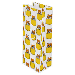Sac Cadeau Pour Bouteille Pocket Pet Cat Motif