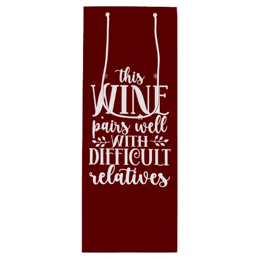 Sac Cadeau Pour Bouteille Poils de vin bien (Devant)