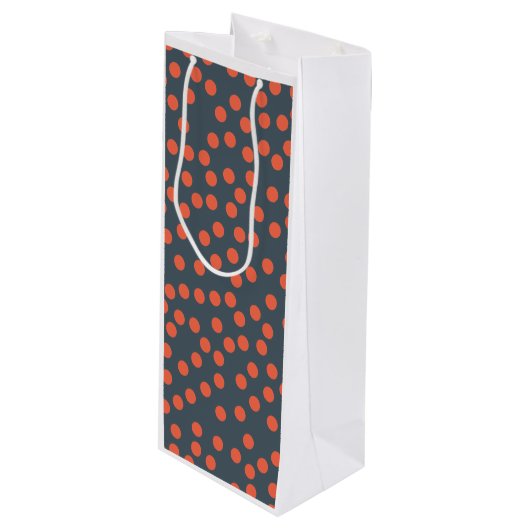Sac Cadeau Pour Bouteille points (Devant Angle)