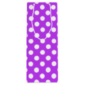 Sac Cadeau Pour Bouteille Pois blancs sur violet clair (Dos)
