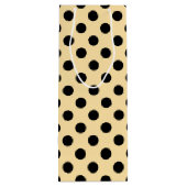 Sac Cadeau Pour Bouteille Pois noirs sur jaune pâle (Dos)