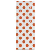 Sac Cadeau Pour Bouteille Pois orange brûlés (Devant)